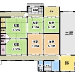 母屋間取図間取
