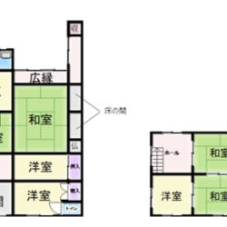 部屋数がとても多いです。間取